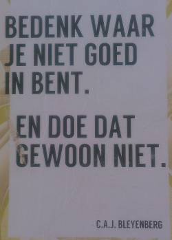 Bedenk waar je niet goed in bent. En doe dat gewoon niet.